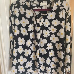 Jon & Anna Daisy Print Blouse L • Retro Floral • Spring Work Top